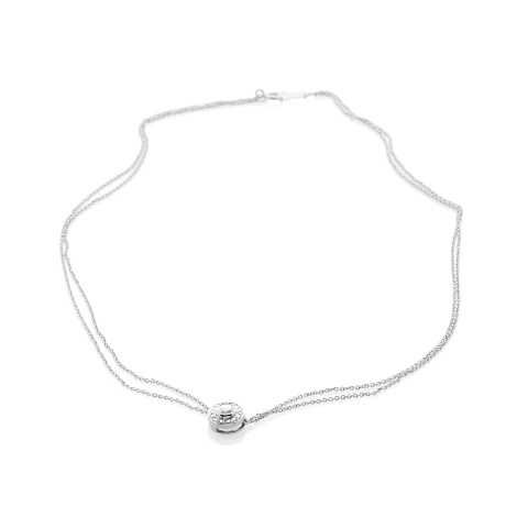 Collier or blanc 18 ct 