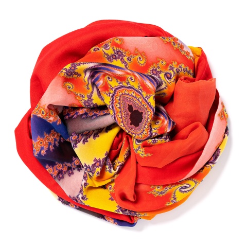 Pashmina couleur rouge-tomate 