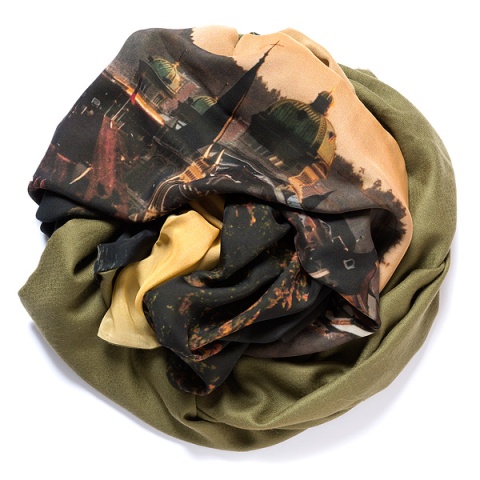 Olive green colored pashmina